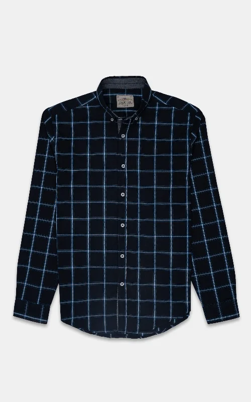 CASUAL SHIRT NAVY CHECK