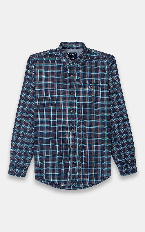 CASUAL SHIRT NAVY GREEN