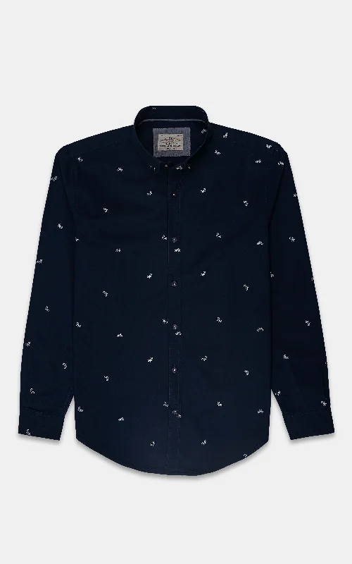 CASUAL SHIRT NAVY PRINTED