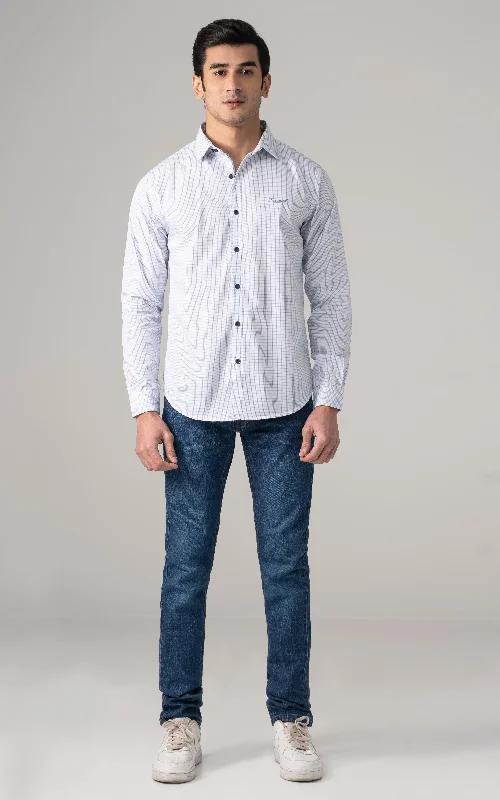 CASUAL SHIRT WHITE CHECK