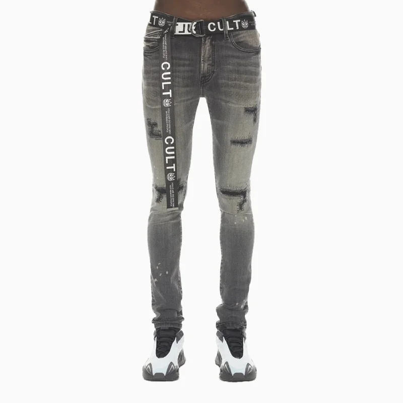 Men's Punk Super Skinny Denim Pant