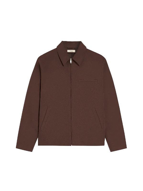 Mens Organic Cotton Harrington Jacket—chestnut brown