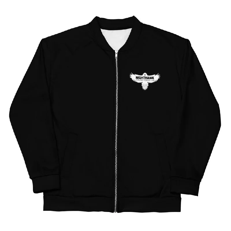 NIGHTHAWK (BLACK) Unisex Bomber Jacket