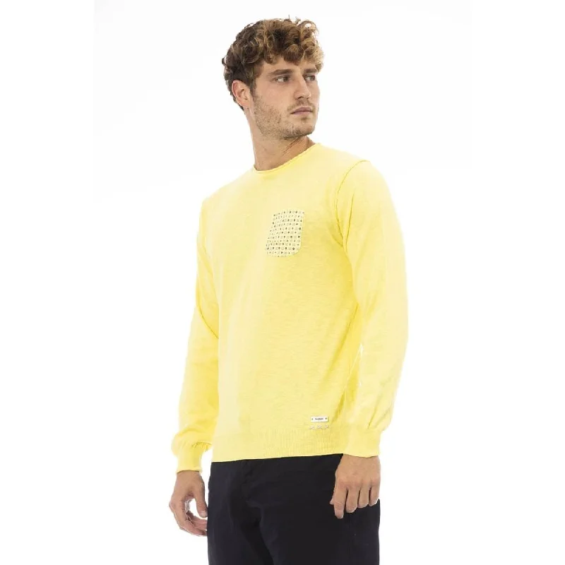 Baldinini Trend Yellow Cotton Men Men's Sweater