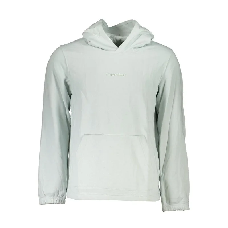 Calvin Klein Chic Green Hooded Cotton Blend Men's Sweatshirt