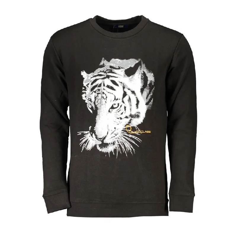 Cavalli Class Black Cotton Men's Sweater