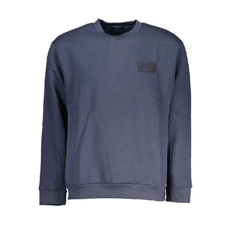 Cavalli Class Elegant Crew Neck Embroidered Men's Sweatshirt