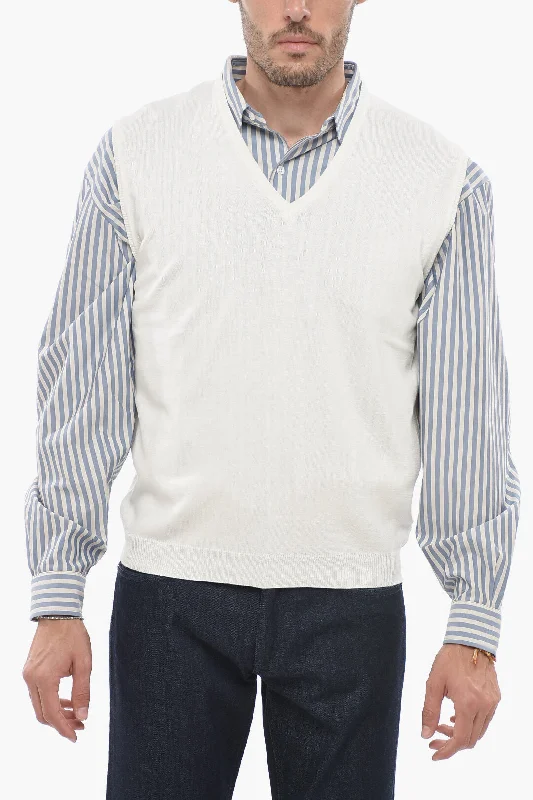 Corneliani CC BROTHERS V-Neck Sleeveless Cardigan