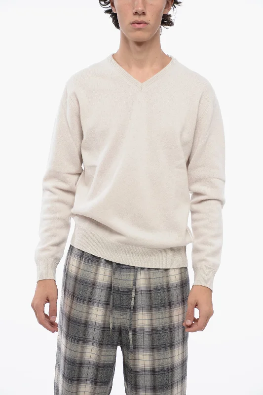 Dondup V-Neck Cashmere and Wool Sweater