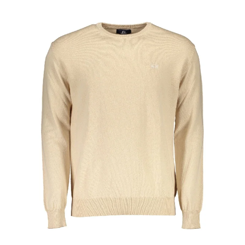 La Martina Beige Cotton Men Men's Sweater