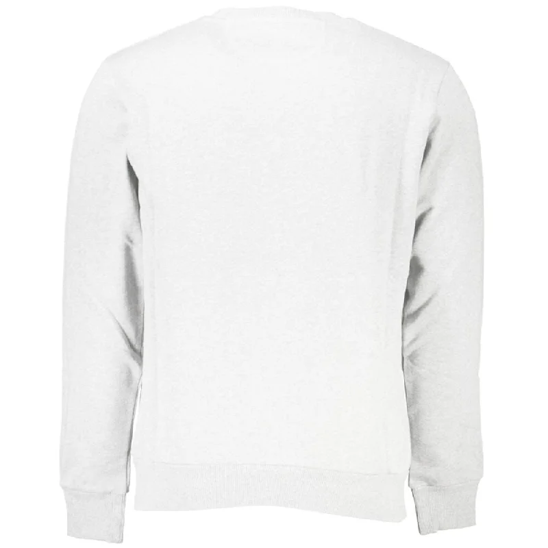 La Martina Elegant Cotton Crewneck Sweatshirt in Men's White