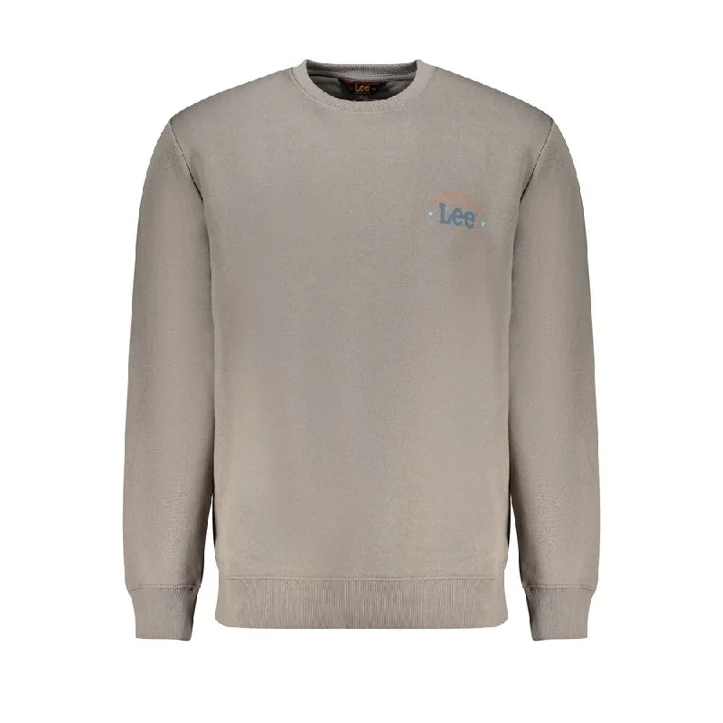 Lee Gray Cotton Men Men's Sweater