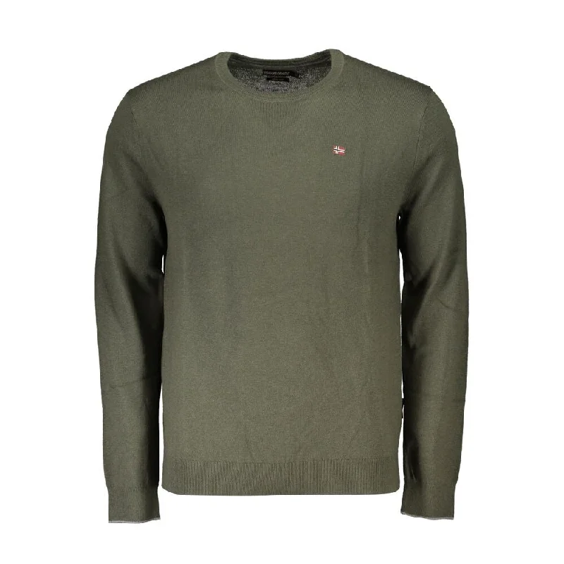 Napapijri Green Fabric Men Men's Sweater