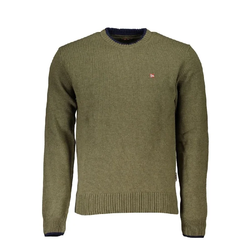 Napapijri Green Fabric Men Men's Sweater