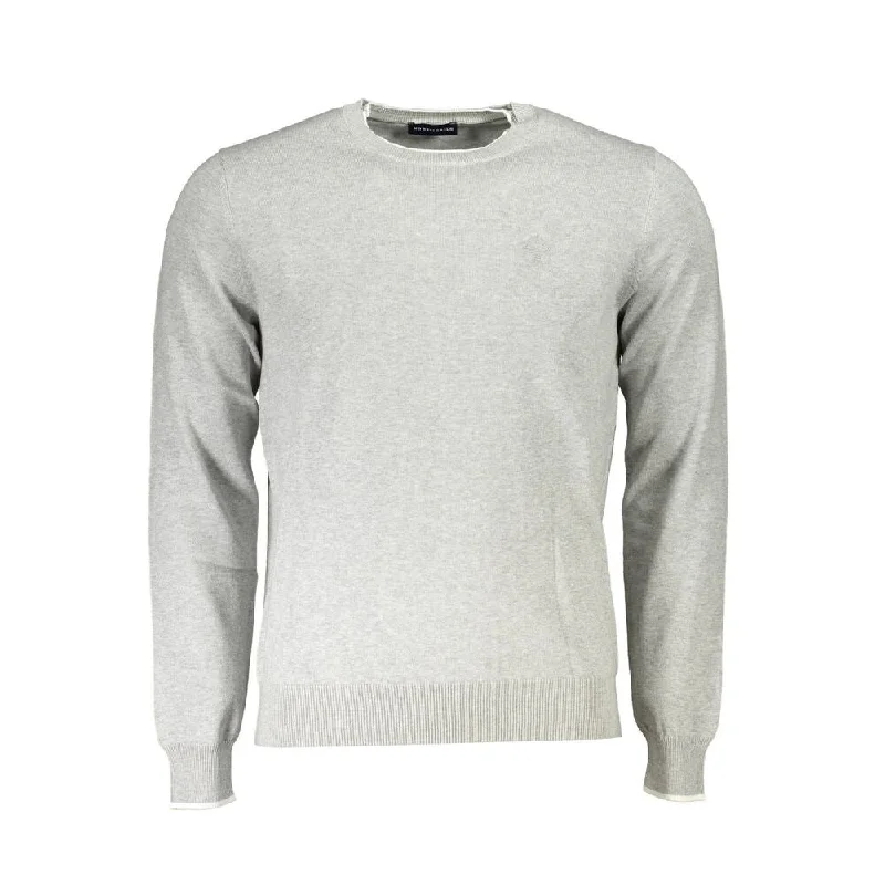 North Sails Gray Cotton Men Men's Sweater