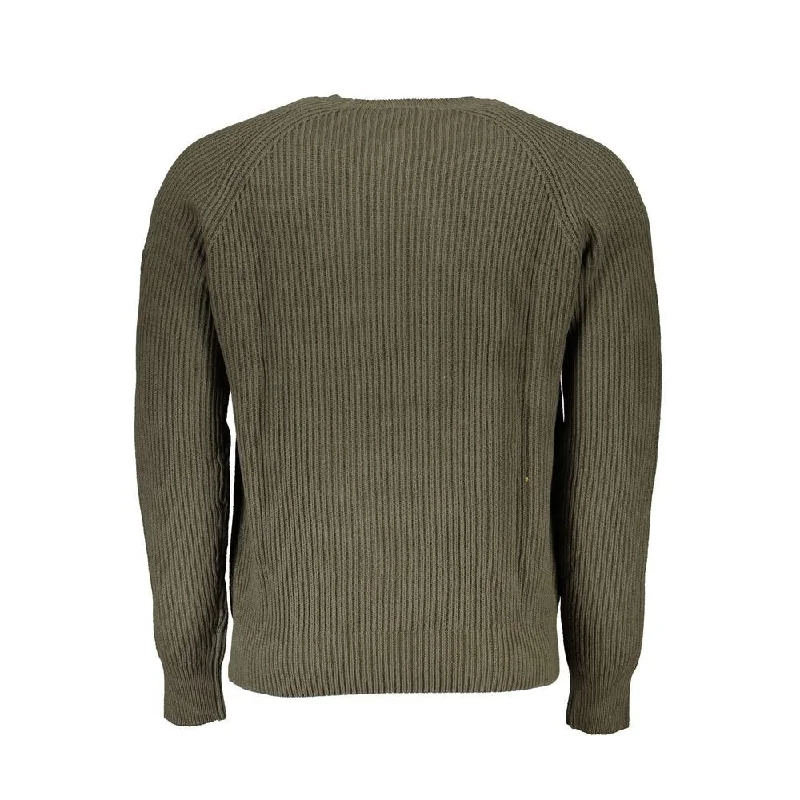 North Sails Green Cotton Men Men's Sweater