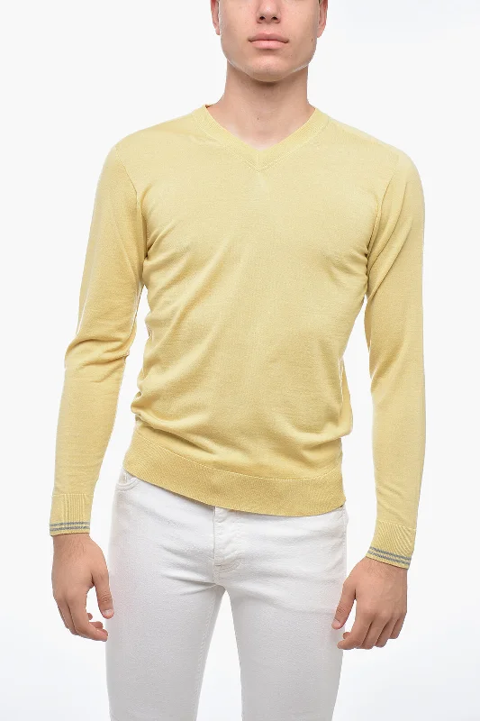 Peserico Lightweight Virgin Wool V-neck Sweater