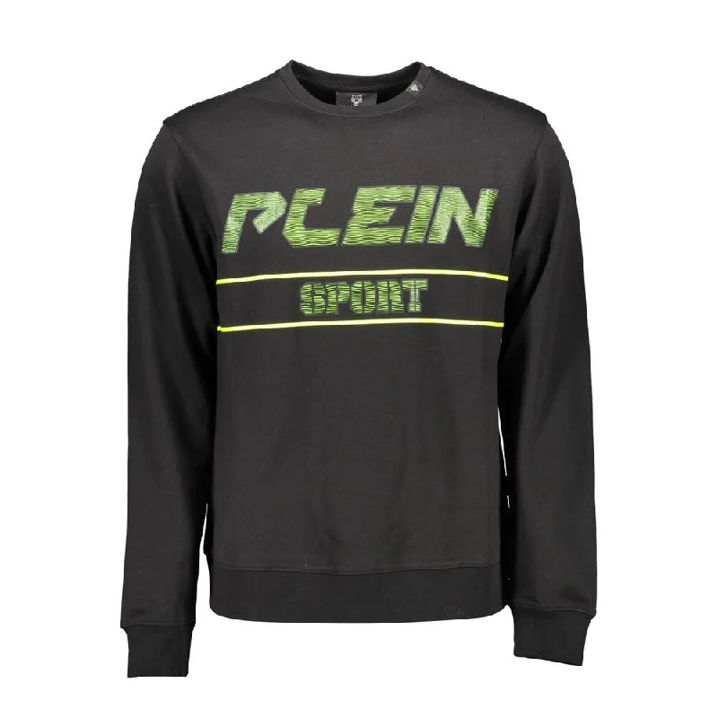 Plein Sport Sleek Long-Sleeve Sweatshirt with Contrast Men's Details