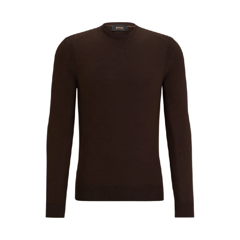 Regular-fit sweater in wool, silk and cashmere