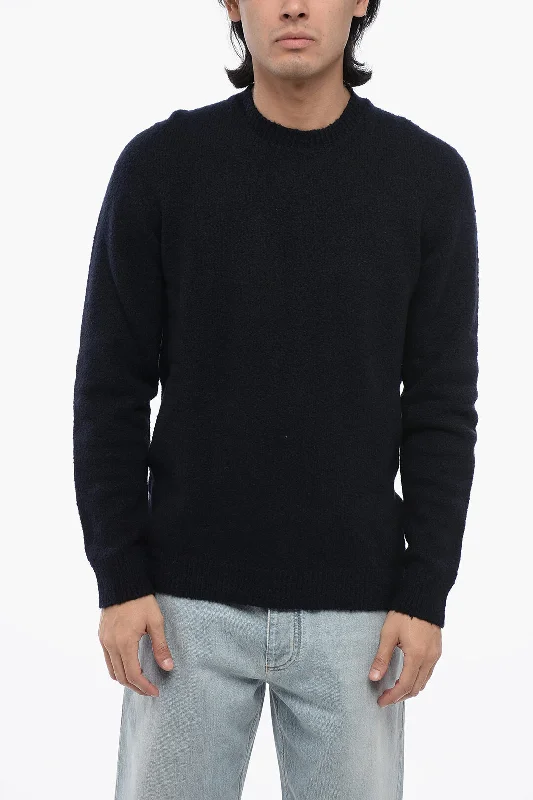 Roberto Collina Solid Color Cotton Blend Crewneck Sweater