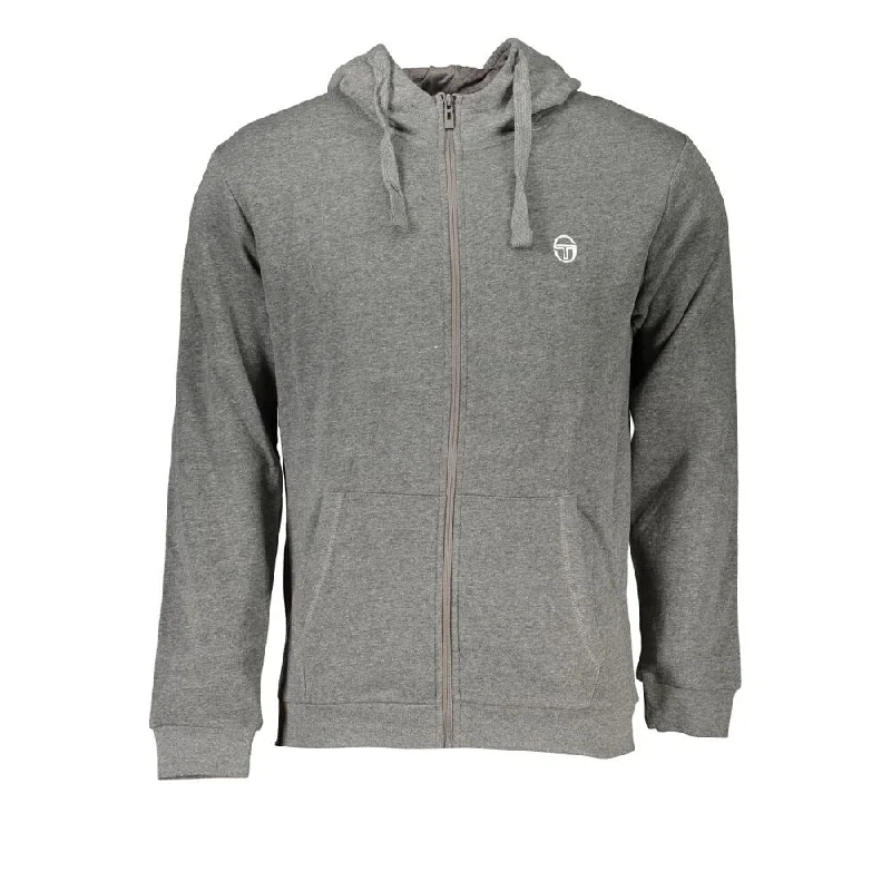 Sergio Tacchini Gray Cotton Men's Sweater