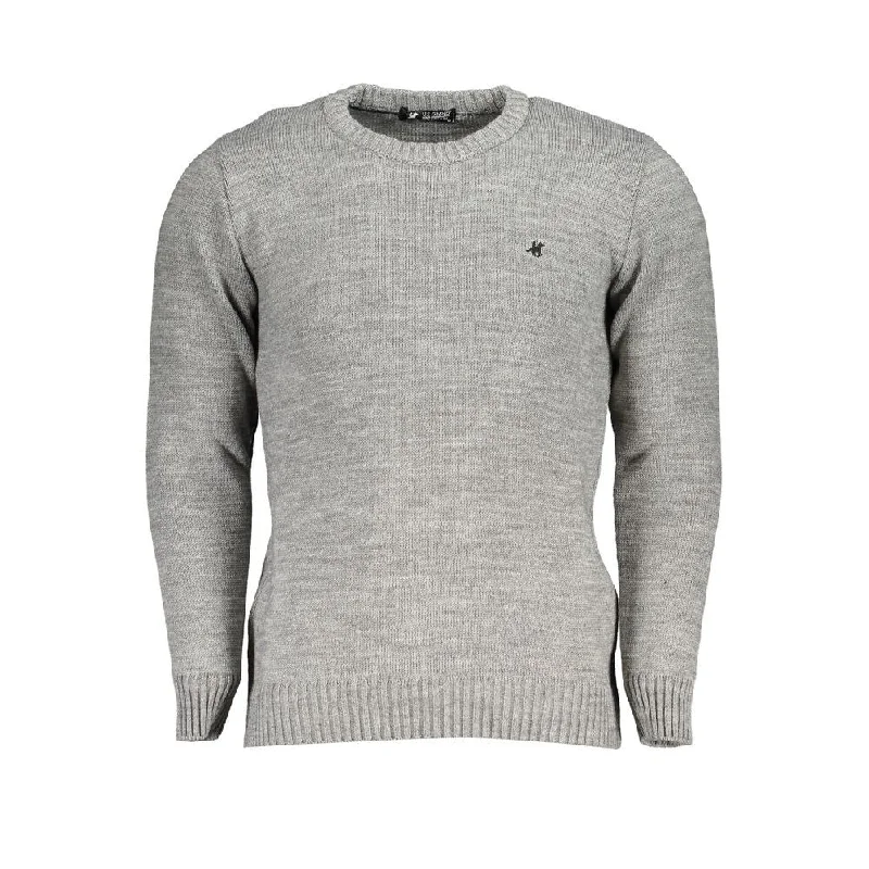 U.S. Grand Polo Gray Fabric Men's Sweater