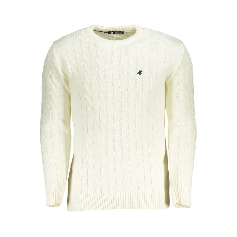 U.S. Grand Polo White Fabric Men's Sweater