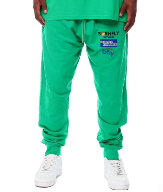 BORN FLY PLUS SIZE JOGGER PANTS GREEN - 2303B4614