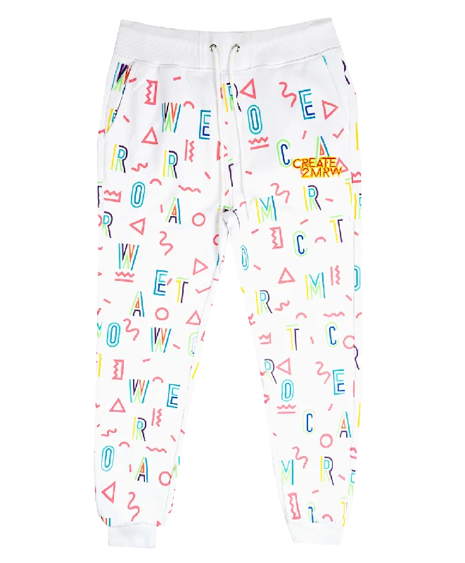 CREATE 2MRW GRAPHIC JOGGER PANTS WHITE - CF1443