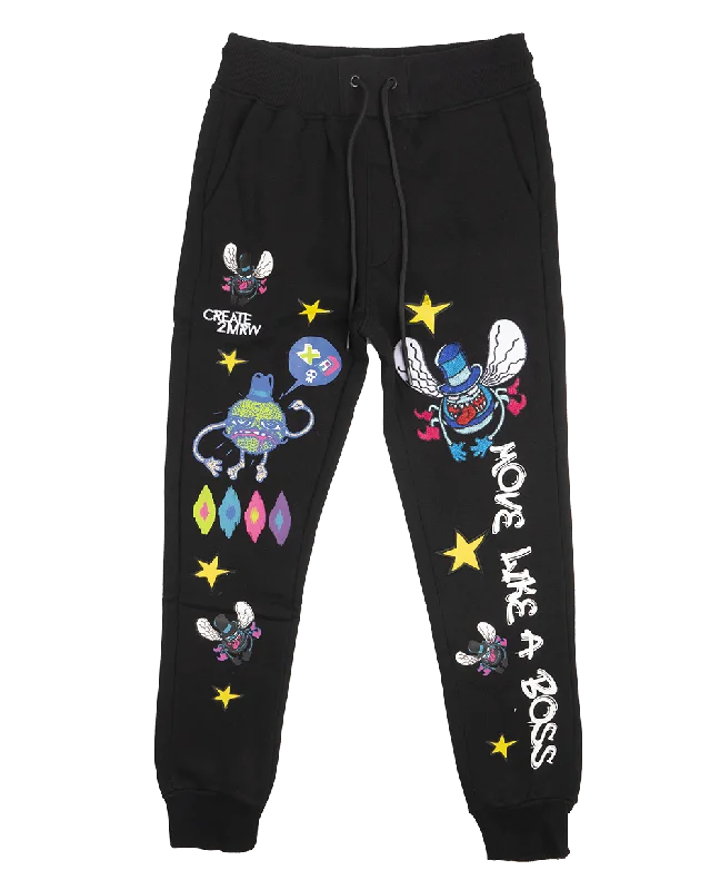 CREATE 2MRW GRAPHIC JOGGER PANTS BLACK - CF1439