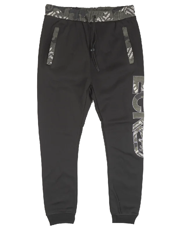 ECKO UNLTD FLEECE JOGGER PANTS BLACK - EO31G577