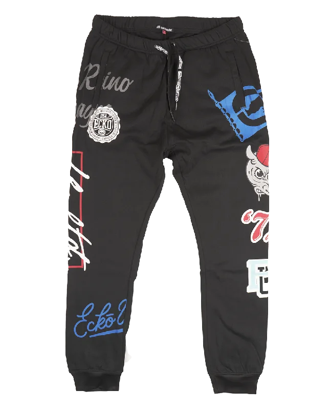 ECKO UNLTD FLEECE JOGGER PANTS BLACK - EO31G700