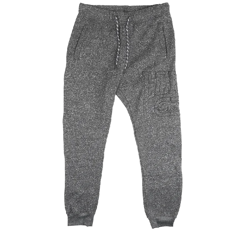 ECKO UNLTD FLEECE JOGGER PANTS BLACK MARLED - EO32G970