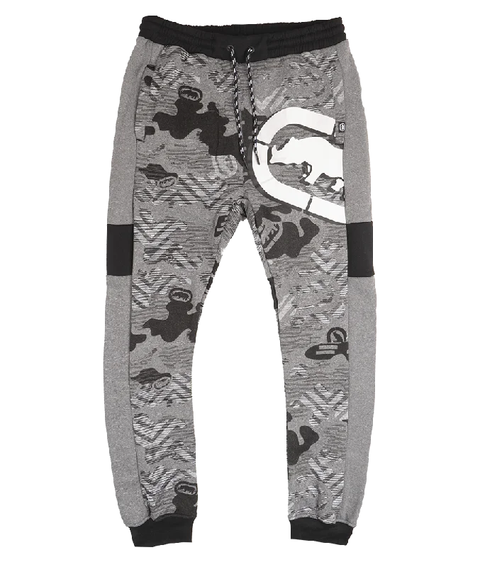 ECKO UNLTD FLEECE JOGGER PANTS GREY MARLED - EO12G734