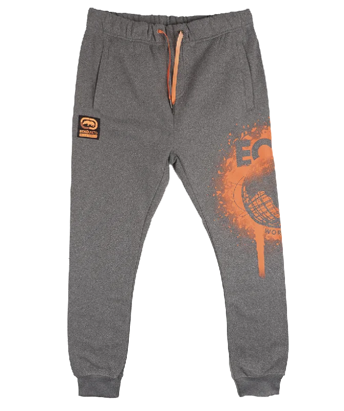 ECKO UNLTD FLEECE JOGGER PANTS GREY MARLED - EO12G783