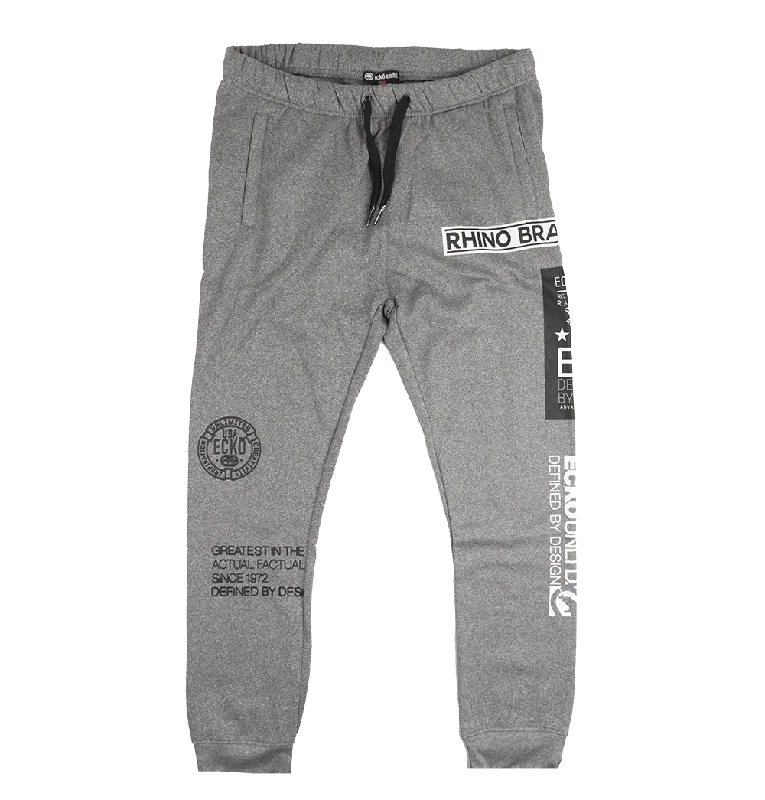 ECKO UNLTD FLEECE JOGGER PANTS GREY MARLED - EO31G703