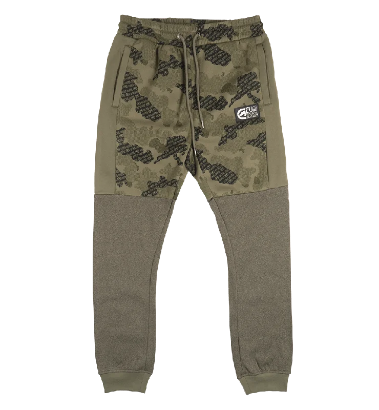 ECKO UNLTD FLEECE JOGGER PANTS OLIVE CAMO - EO31G690