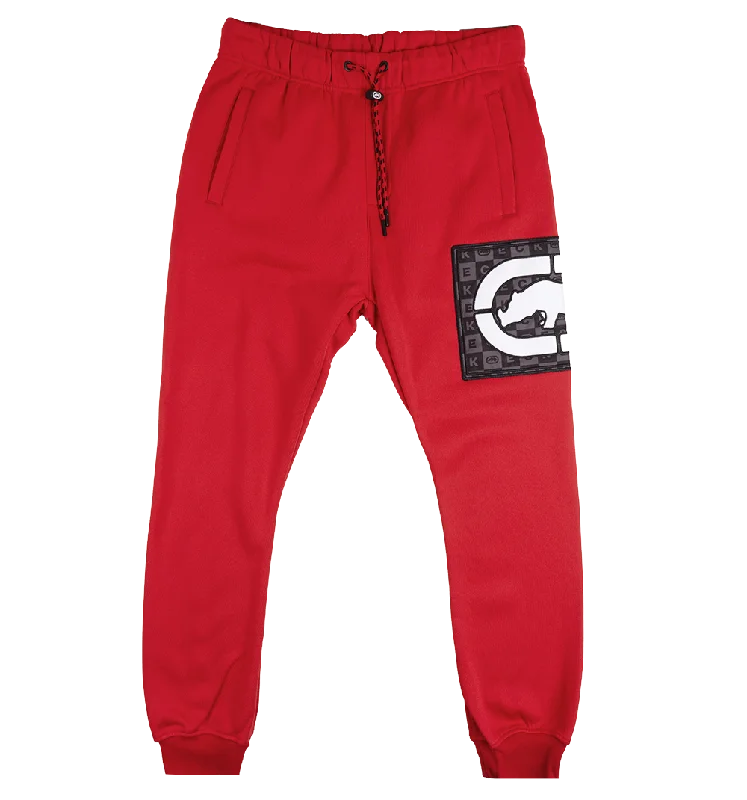 ECKO UNLTD FLEECE JOGGER PANTS TRUE RED - EO31G591