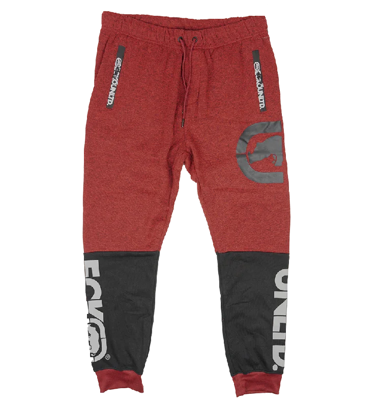 ECKO UNLTD FLEECE JOGGER PANTS TRUE RED MARLED - EO31G619