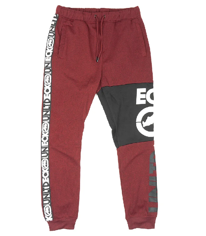 ECKO UNLTD FLEECE JOGGER PANTS TRUE RED MARLED - EO31G714