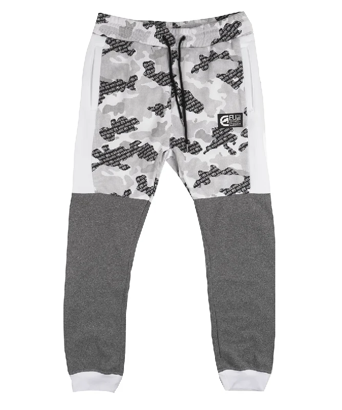 ECKO UNLTD FLEECE JOGGER PANTS WHITE CAMO - EO31G690