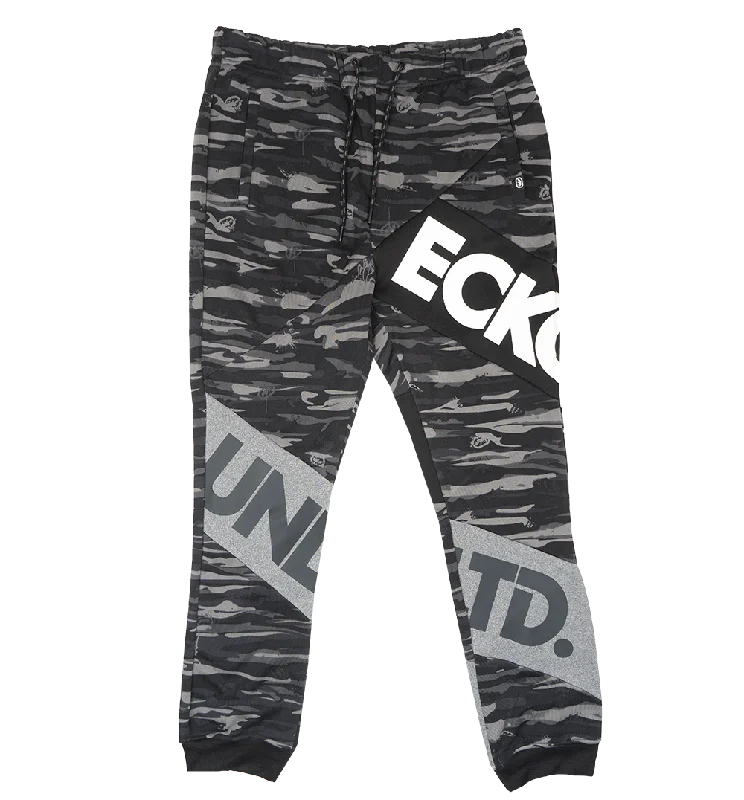 ECKO UNLTD FLEECE JOGGER PANTS BLACK CAMO - EO31G662