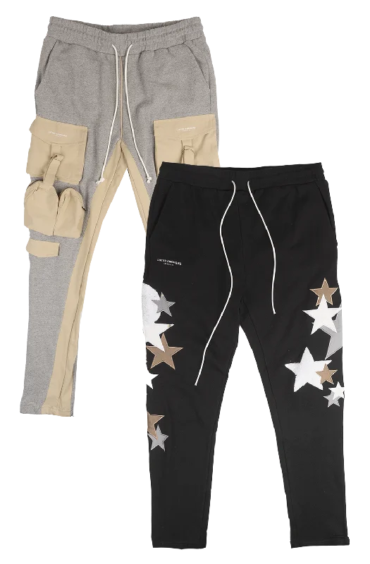 LIFTED ANCHOR ASSORTED JOGGER PANTS MULTI - LAJGR04