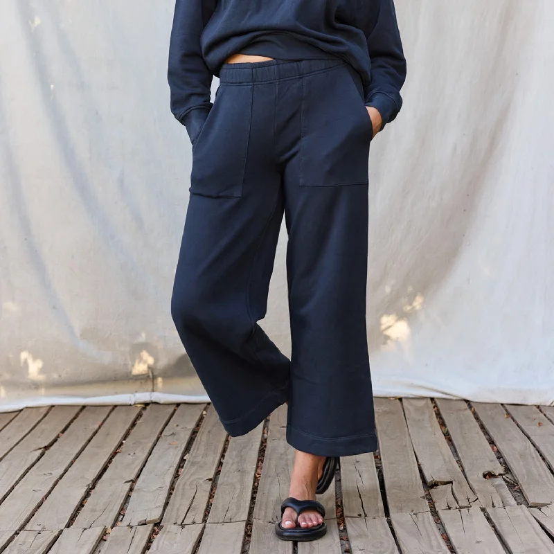 Organic Fleece Wide Leg Pant