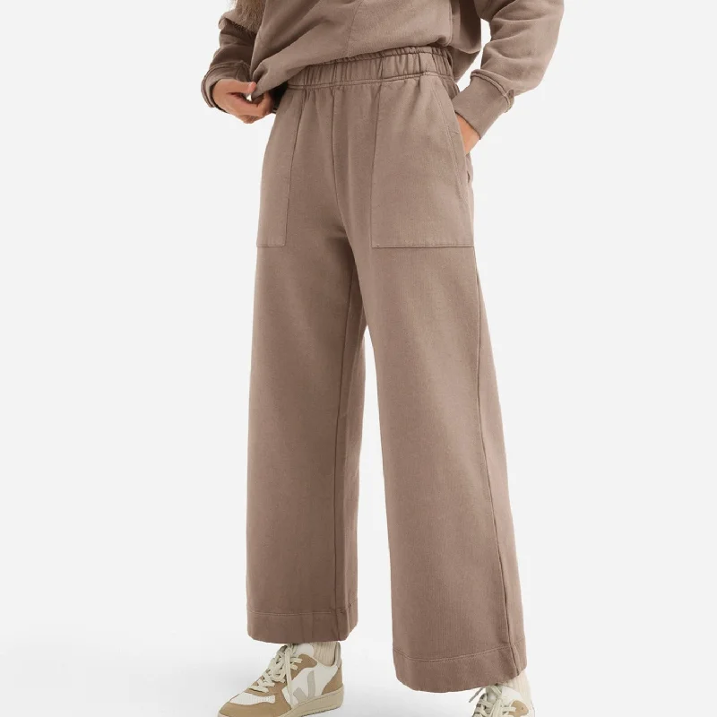 Organic Fleece Wide Leg Pant