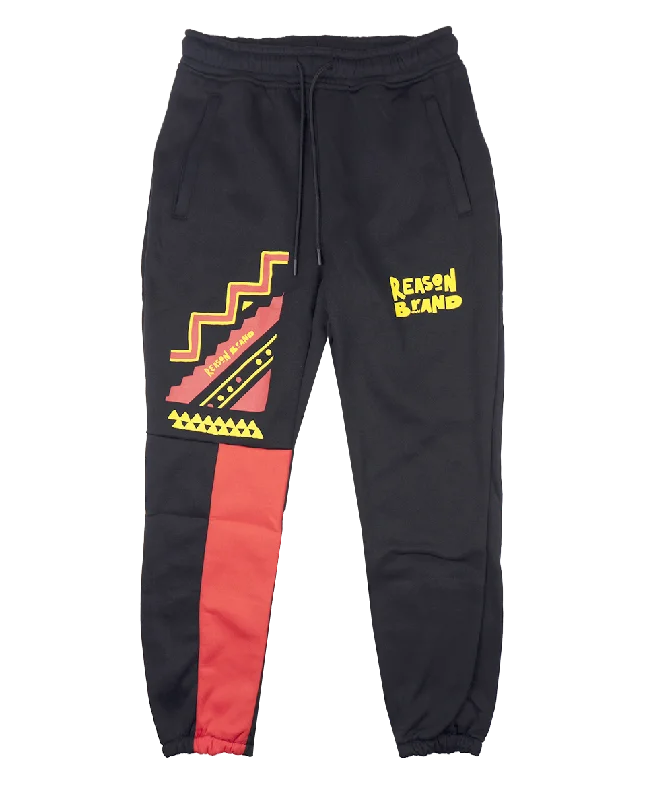 REASON FLEECE JOGGER SWEATPANTS BLACK - TR-61