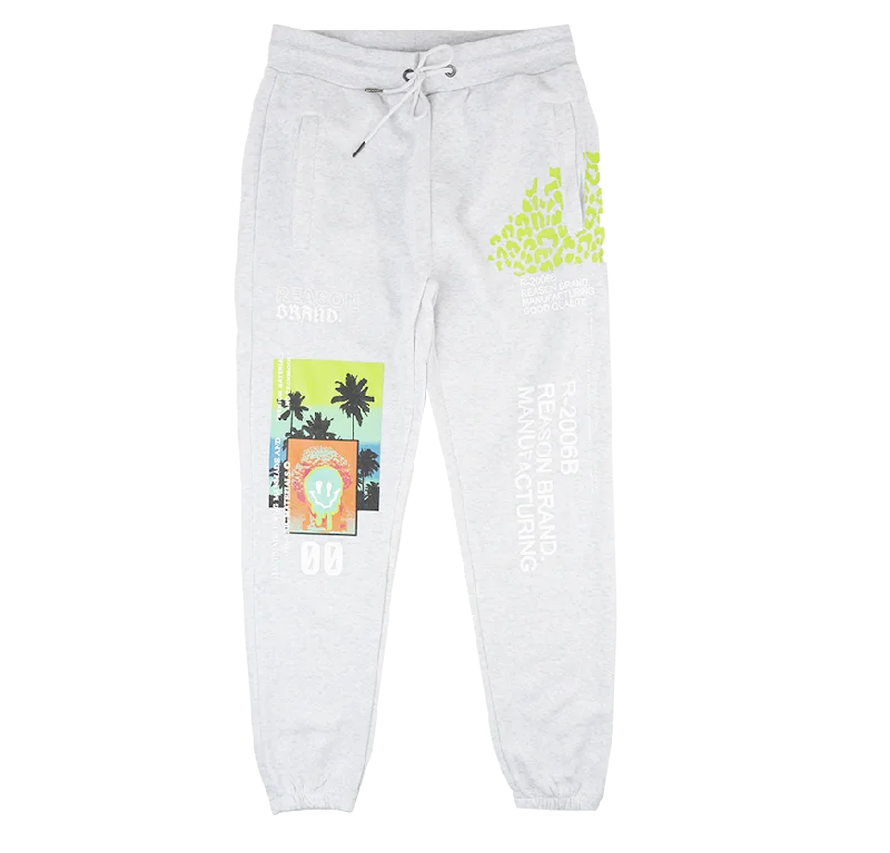 REASON GRAPHIC JOGGER SWEATPANTS GREY - R0-SA