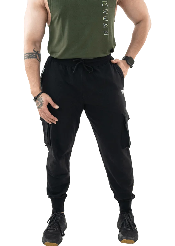 Black The Ultimate Cargo Joggers