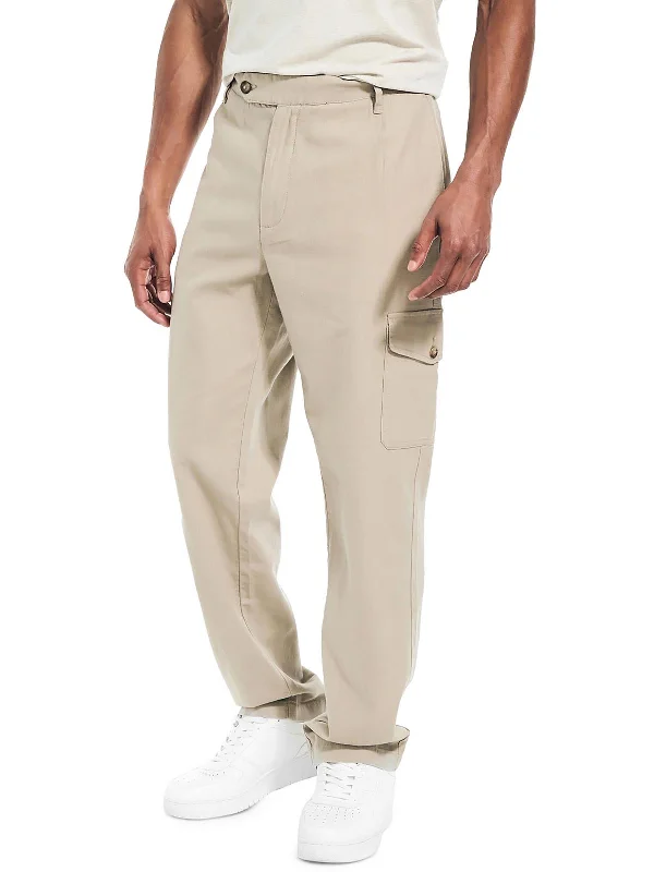 Mens Linen Pocketed Cargo Pants