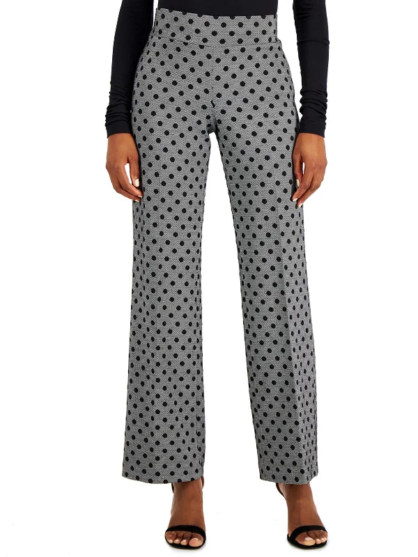 Mens Printed Polyester Wide Leg Pants